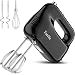 Produktbild Handmixer Elektrischer, Facelle Handrührer 5-Gang 400W, Handrührgerät mit 2Schläger, 2Teighaken und 1Schneebesen,Küchenmixer für einfaches Schlagen von Teig