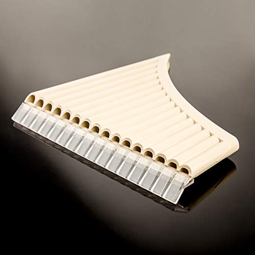 Pan Flute, 16 Pipes Pan Pipe Instrument Key Of C For Beginners Learning Teaching With User Manual, Carrying Bag, Mouthpiece And Long Pipes #TOP3