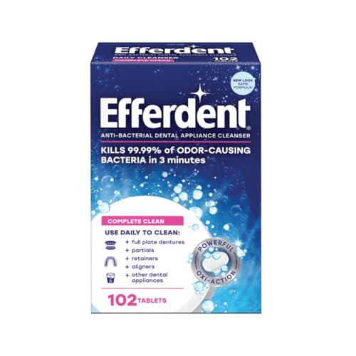 Efferdent Anti-Bacterial Dental Appliance Daily Cleanser, Complete Clean, 102 Tablets
