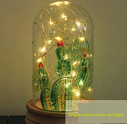 Jinzi Non-Toxic Stained Glass Paint, Top Permanent Glass Paint, Lacquer Stained Glass Art Paint, Glass Paint with 10 Pieces Nylon Hair Brush