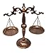 OwlGift Vintage Metal Lawyer Scale of Justice Libra, Decorative Jewelry Storage, Antique Tray Cosmetic Organizer, Farmhouse Candleholder Display, Home Décor Weight Balancing Scale Stand – Bronze