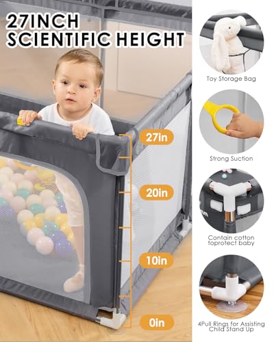 Parc pour bébés avec tapis doux de jeu extra large XXL - 3