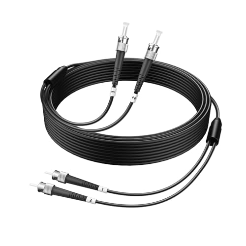 Câble fibre optique extérieur ST ST 75m monomode duplex OS2 9/125 pour enfouissement direct