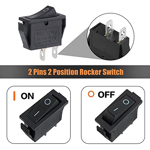 ON-OFF 2 Posizione SPST 2 Pin Snap in Rocker