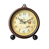 despertador Reloj despertador analógico silencioso de 5 ', relojes despertadores sin tictac for dormitorios junto a la cama, funciona con pilas, fácil de configurar relojes para dormitorios ( Color :