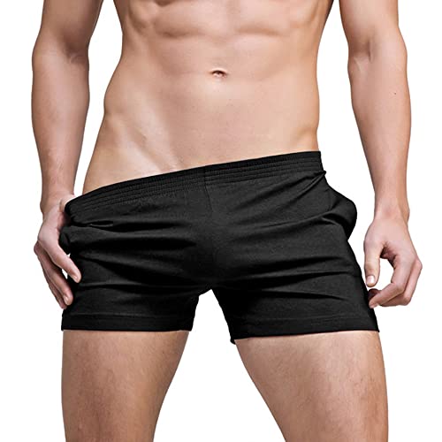 Mens 3" Inseam Short Running Shorts Lightweight Gym Athletic Workout Training Cotton Casual Short with Slant Pockets2