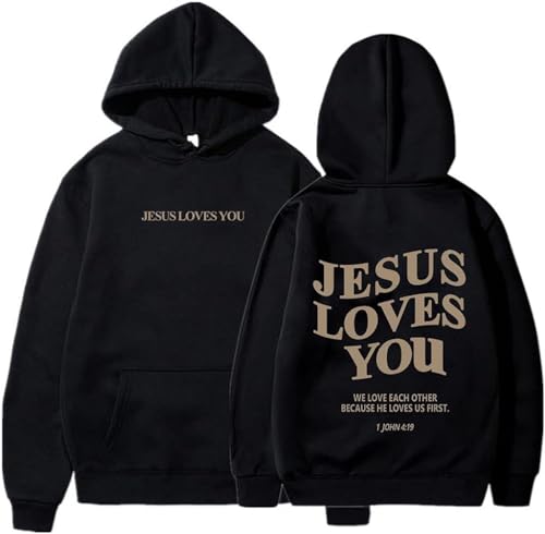 Christian Faith Sweatshirt Jesus is King Hoodie Jesus Loves You Sweater, Faith Over Fear Hoodie