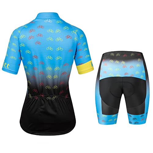 Camisa feminina de ciclismo de secagem rápida conjuntos curtos de ciclismo, 1, 3G