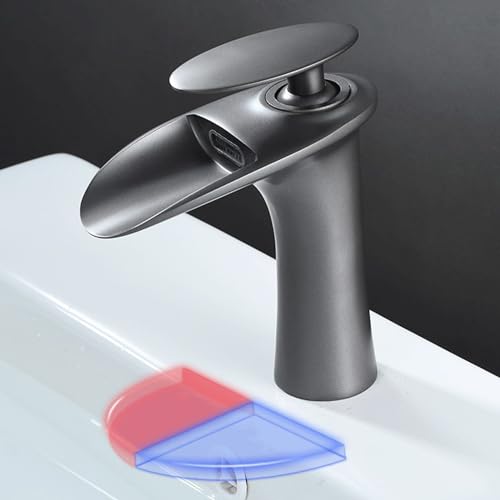 Robinet de salle de bain cascade gris idéal pour rénover un lavabo rétro - 6
