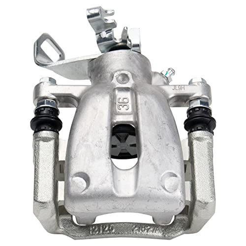 Image of TRQ Rear Brake Pad and Rotor Set Ceramic Coated Rotors Calipers