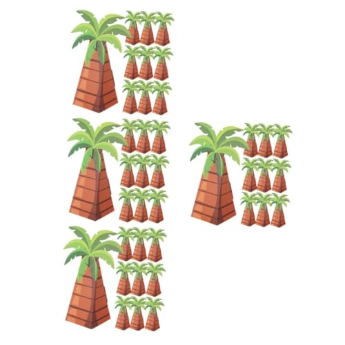 WOFASHPURET 40個 ヤシの木型キャンディボックス ハワイアンテーマの小型包装箱