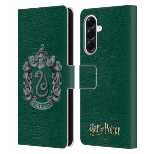 Coque Galaxy A56 5G Serpentard chic en cuir : l'accessoire quotidien des fans de Harry Potter