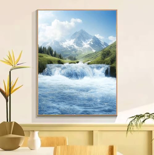 ペイントバイナンバー キット 大人用 秋 風景、DIY 番号絵画 しわ防止キャンバス、初心者ペイントキット 成人儿童数字?画、アクリルペイント ペイントブラシ、 数字油絵 手工 クラフトアート フレームなし ?意?? ホームデコレーションギフ 45x60c