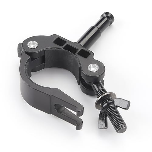 Image of PHOCUS Half Coupler Clamp with 5 /8 inch Baby Pin, Heavy Duty Truss Clamp on Round Tube for Supporting Photography Video Light Studio LED Ring Light (Clamp Range: 40-50mm)