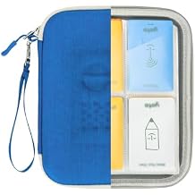 PROfezzion Card Holder for Yoto Cards, 88 Pockets Yoto Player Card Case with Zipper & Carry Strap, Yoto Mini Card Binder with Sleeves for Travel - Blue