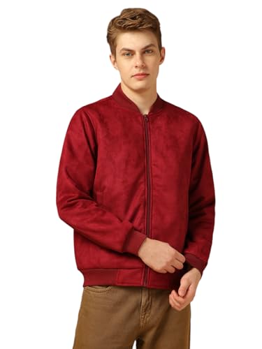 Image of Dennis Lingo Men Regular Fit Suede Fabric Full Sleeves Solid Jackets