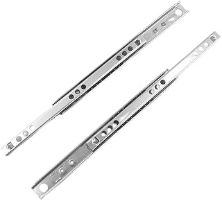 Boxonly Two Way Drawer Slides with Smooth Glide - 7 8 10 12 13 16 Inch Long, 0.7 Inch/17mm Wide, Soft Close Drawer Rails Drawer Glides for Kitchen Dresser Office & Laboratory, 1 Pair
