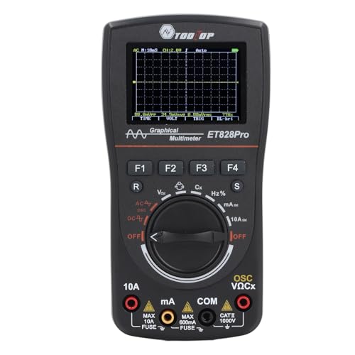 Oscilloscope Multimeter 2 in 1 50Msps 2.4 Inch Color Display 6000 Counts 10Mhz Handheld Oscilloscope Multimeter