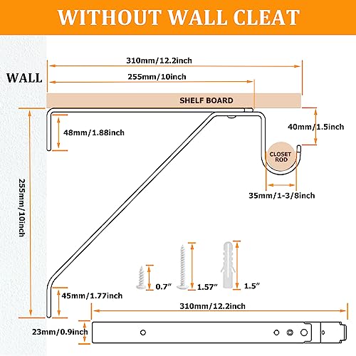 LANMIERT-Heavy-Duty-Closet-Rod-Bracket-Adjustable-Closet-Shelf-Rod-Brackets-for-34-Wall-Cleat-Adjustable-for-Rear-Cleat-Strip-Closet-Rod-Support-Bracket-Set-of-2