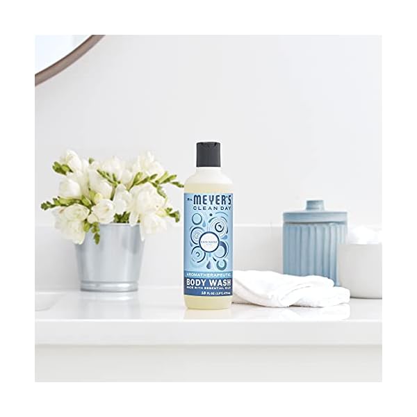 MRS-MEYERS-CLEAN-DAY-Moisturizing-Body-Wash-for-Women-and-Men-Cruelty-Free-and-Biodegradable-Shower-Gel-Made-with-Essential-Oils-Rain-Water-Scent-16-oz-Bottle-Pack-of-3 Mrs. Meyer's Moisturizing Body Wash for Women and Men, Biodegradable Shower Gel Formula Made with Essential Oils, Rain Water, 16 oz Bottle, Pack of 3