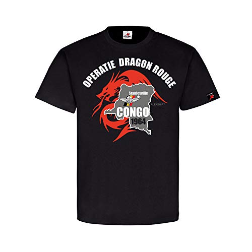 T-shirt Operatie Dragon Rouge Stanleyville para commando belge