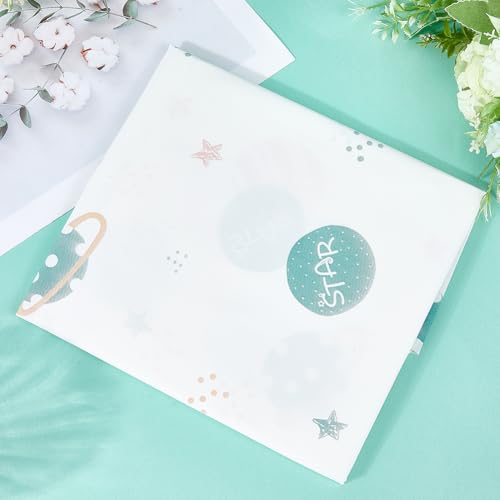 Image of CREATCABIN Refrigerator Dust Cloth Washing Machine Waterproof Cover PVEA Dustproof Fridge Top Cover Multi-Purpose with Side Storage Pockets for Kitchen Appliance Protector Planet 75 x 24 Inch