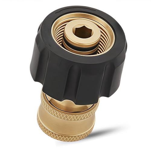 Adaptateur de nettoyeur haute pression M22 vers 1/4 raccord rapide en laiton avec filetage interne