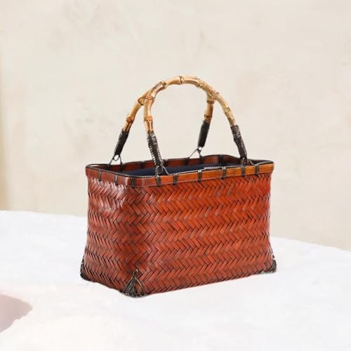 Bolso Tote Tejido de Bambú para Actividades al Aire Libre miniatura 4