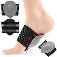 Abeillo Fußgewölbebandage, 2 Teilige Mittelfußbandage Verstellbare Plantarfasziitis Bandage Mittelfußbandage für Männer und Frauen zur Linderung von Plantarfasziitis und Fußgewölbeschmerzen