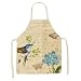 wsxcfyjh Fartuch kuchenny Pinafore kuchenny fartuch kuchenny piękne kwiaty ptak nadruk dom bez rękawów bawełna len fartuchy dla mężczyzn kobiet akcesoria do pieczenia - 6_55 x 68 cm_dla_dorosłych