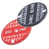 GALPADA 2 Stück Poker Dealer Button Teilig Keramik Big Blind und Small Blind Marker Vielseitiges Poker Zubehör für Casinospiele und Pokerkoffer für Indoor und Outdoor Spielspaß