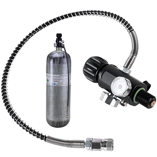 5/8-18Unf 4500Psi/300Bar High Pressure Compressed Air Paintball Fill Station With 20 Inch Charing Hose Pcp Charging Valve For Hpa Tank #TOP1