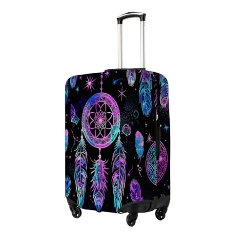 Dreamcatcher Feather Ethnic Stretchable Luggage Covers for Suitcase TSA Approved, Dust Proof and Scratch Resistant Travel Luggage Protector for Carry On (25-28 in)2