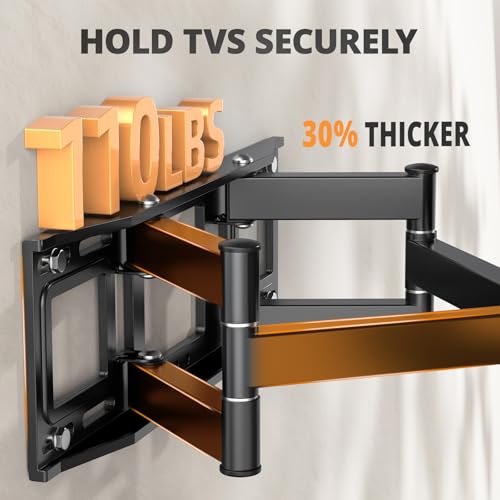 Image of IWORKBOARD 50 55 65 inch Full Motion TV Wall Mount for 32-70 inch TV Bracket, Dual articulating Arms Mount, Tilt Swivel Extension Level, Max VESA 400x400mm, 16 inch Studs, 110 lbs,Fit Most 40 43 50+ TVs