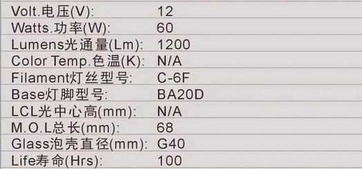 DN-60858 12V 60W BA20D Double Contact Incandescent Light Bulb 12V 60W 3800-18-2500 Microscopy Microscope Lamp, JTSF9648