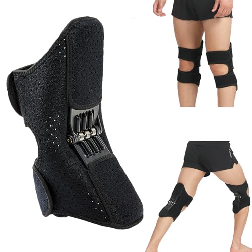 Enhanced Spring-Loaded Knee Support 1 Pack (Upgraded Stabilizer) - Adjustable Breathable Knee Brace...