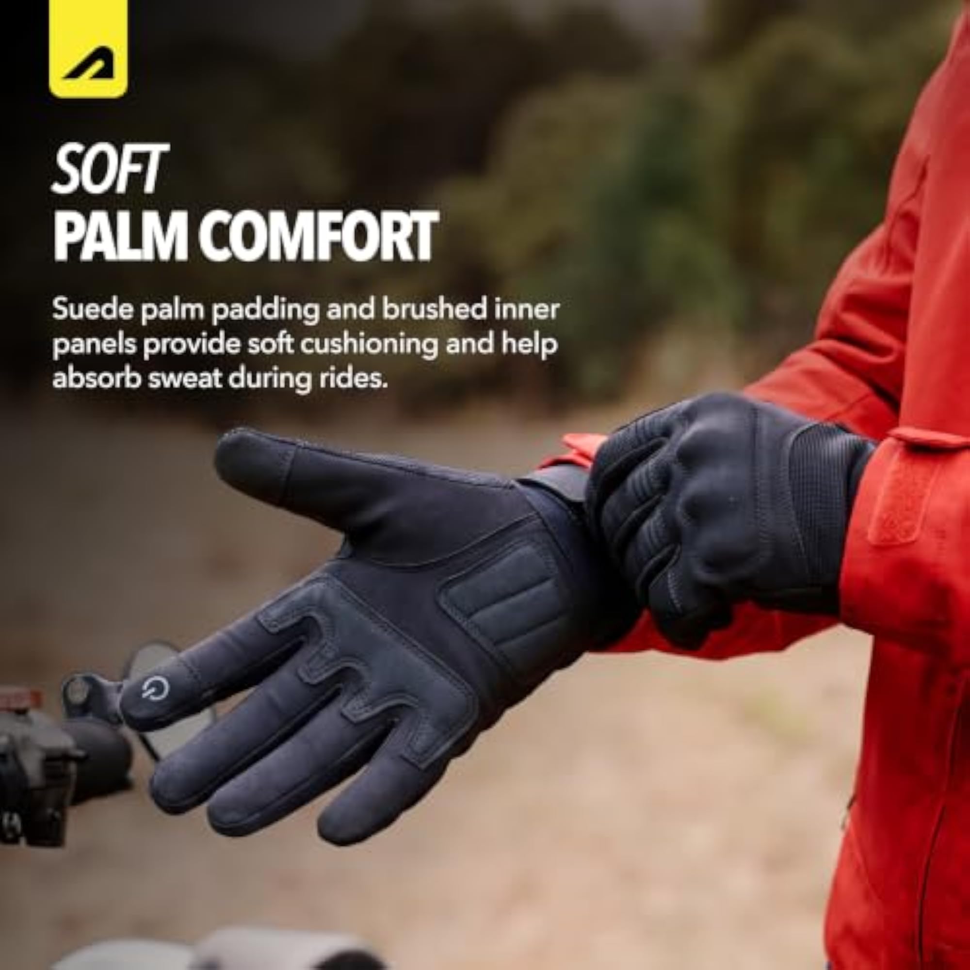 Riding Gloves for Bikers, Touch Screen Breathable Glove