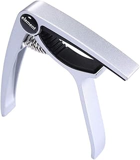 Guitar Capo Folk Guitar Ukulele Ribes and Other Plucked Western Musical Instrument Accessories Unisex Metal Capo Tuner Clip(Silver)