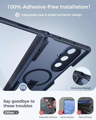 Image of SSLOTSCASE Magnetic for Samsung Galaxy Z Fold 7 Case, Stand & Screen Protector & Hinge Protection & Camera Protection, Military-Grade Protection Rugged Shockproof Case for Galaxy Z Fold 7 2025, Black