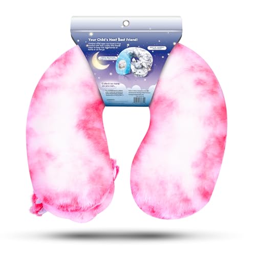 Image of Cloudz Kids Super Soft N' Cuddly Animal Airplane Travel Neck Pillow! Keep Children Comfy and Supported with a Buddy While Traveling or just Resting at Home - Pink Axolotl