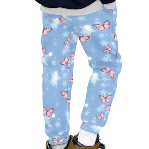 AmzPrint Girls Butterfly Sweatpants Vintage Casual Athletic Sweatpants Bottom Lounge Pants with Pockets2