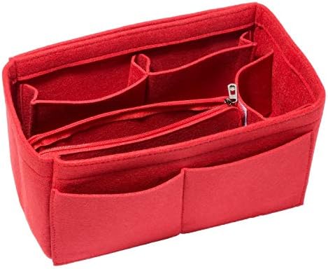 Felt Insert Bag Organizer Purse Organizer Include Zipper Purse for Handbag Choice 3 Size
