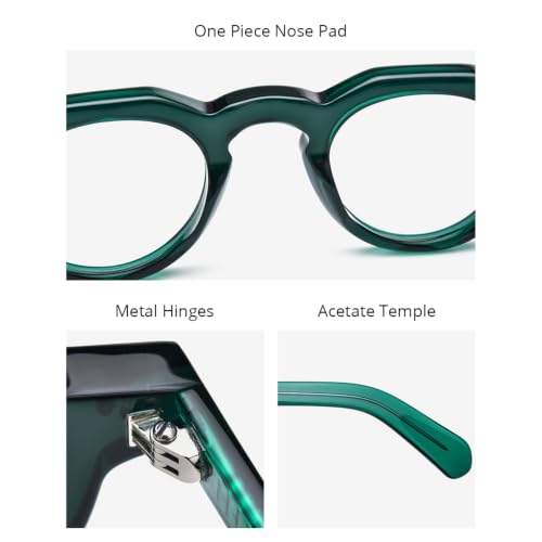 Image of HEPIDEM Acetate Glasses Frame Men Women Square Eyeglasses Optical Spectacles MZEPH