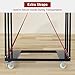 GarveeTech Drywall Cart Steel Panel Truck, Heavy Duty Flatbed Dolly Carts with Wheels, Table Trolley with 1500 Lbs Capacity, Utility Tool Wagon for Handling Wall Panel, Folding Table, Lumber, Mattress