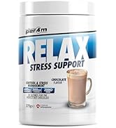 Per4m warme chocolademelk | Ondersteuning voor stress en ontspanning | 25 porties | 600mg Ashwagandha | 200mg L-T...