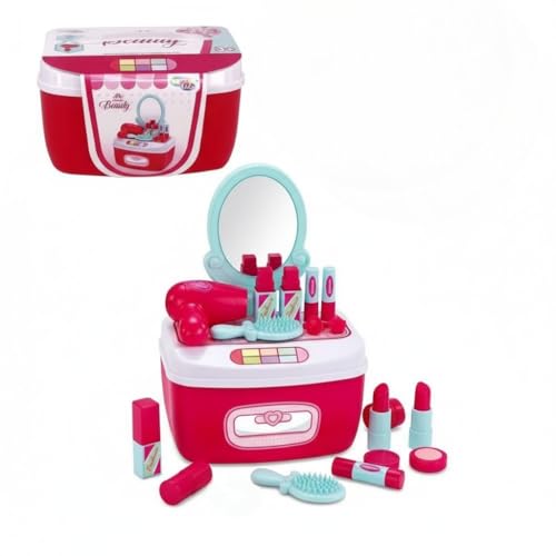 Maleta Maquiagem Infantil Com 12 Peças Completa Tema Princesa Kit Brinquedo Portátil com Acessórios Laváveis