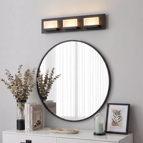 Image of Kira Home Everett 24 inch Modern Integrated LED 3-Light Bathroom Vanity Light