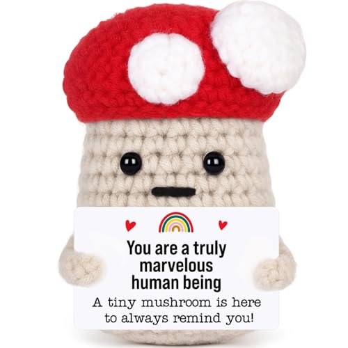 Positive Mushroom Decor Gift for Women Men, Easter Basket Stuffers Inspirational Birthday...