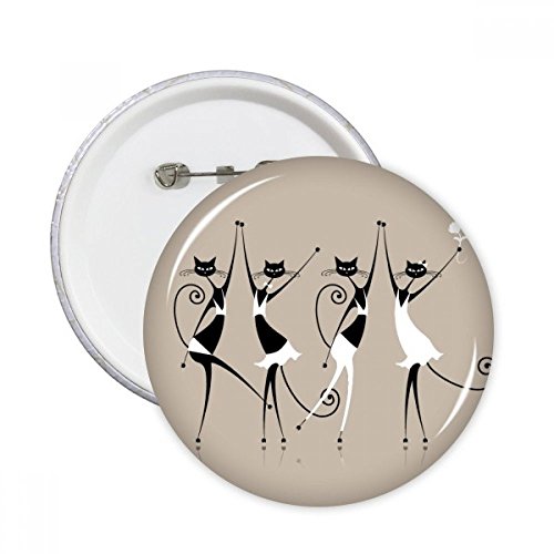 Badge bouton chat et animaux de compagnie 5pcs M multicolore pour vêtement