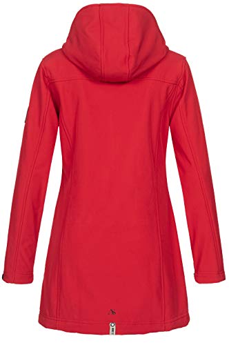 A. Salvarini Damen Softshell Jacke wasserabweisend Outdoor lang AS-131 [AS-131-Rot-Gr.XL]
